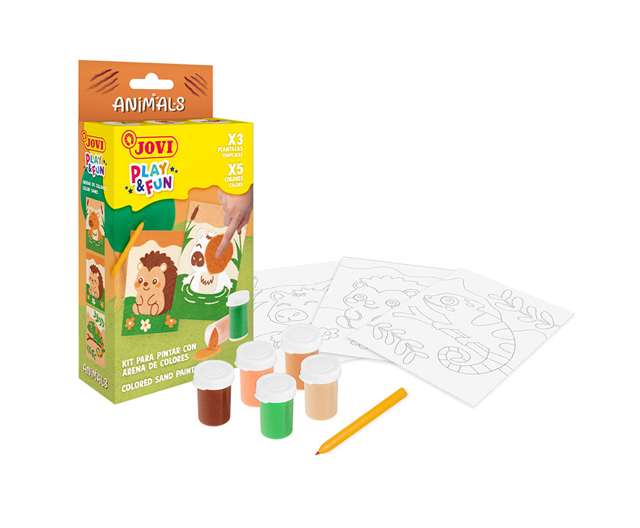 JOVI Play&Fun мини творчески комплект за рисуване с пясък – 9 части