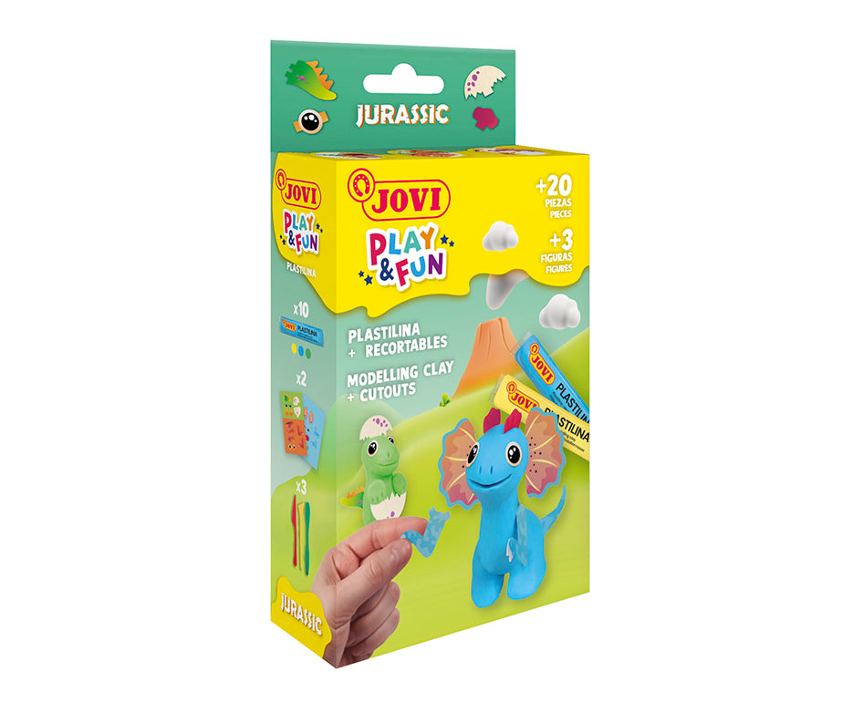 JOVI Play&Fun Mini комплект с натурален пластилин – Юрски