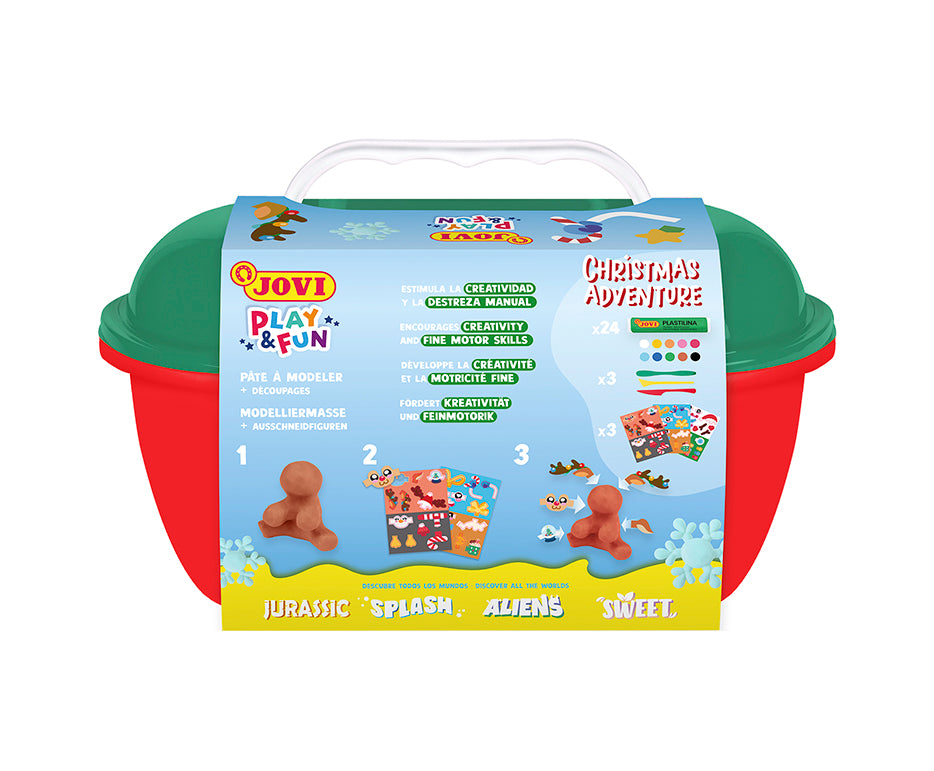 JOVI Play&Fun натурален пластилин в куфарче Christmas Adventure