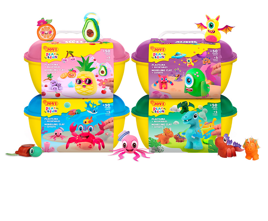 JOVI Play&Fun натурален пластилин в куфарче Sweet – 50 бр.