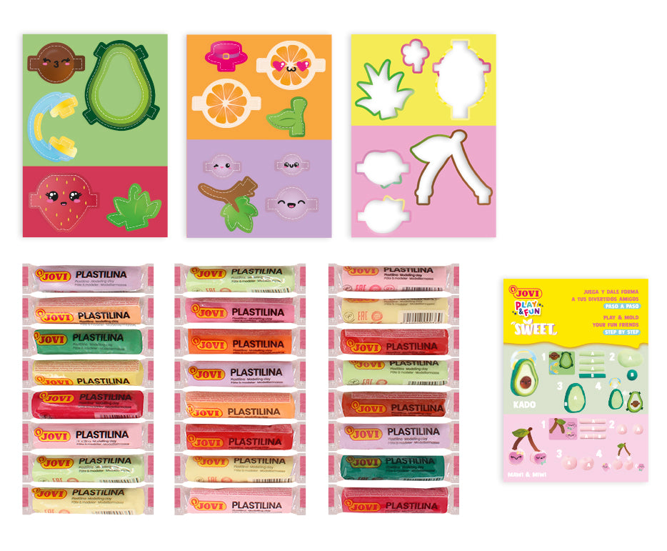 JOVI Play&Fun натурален пластилин в куфарче Sweet – 50 бр.