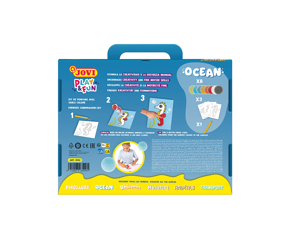 JOVI Play&Fun комплект за рисуване с пясък Ocean 12 бр.