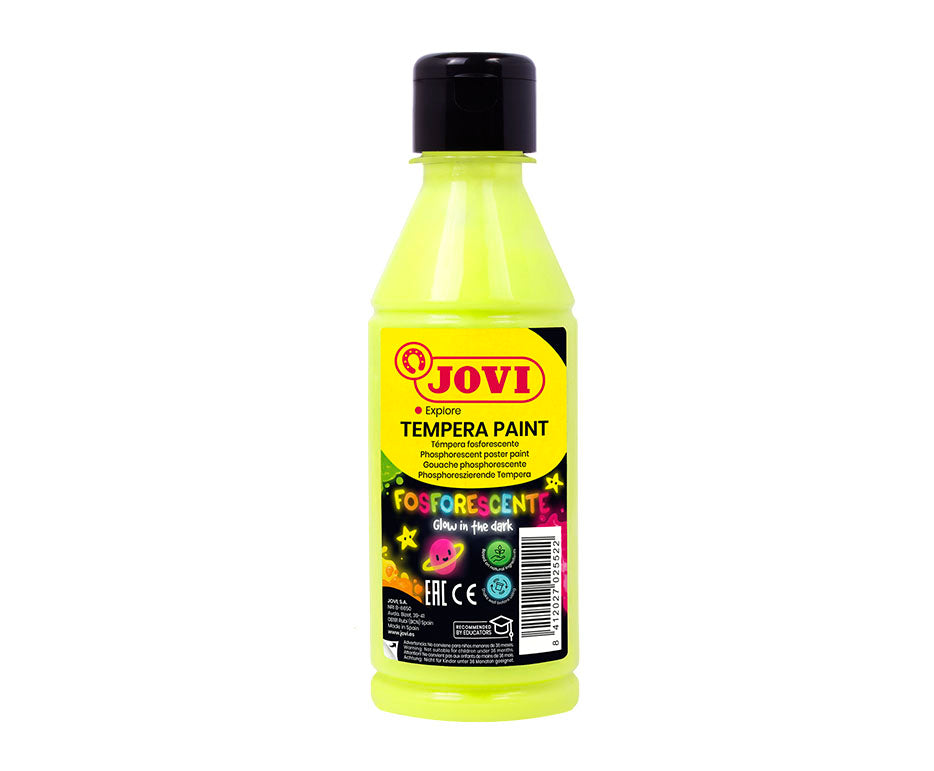 JOVI Premium неонова темперна боя 250 ml – жълта