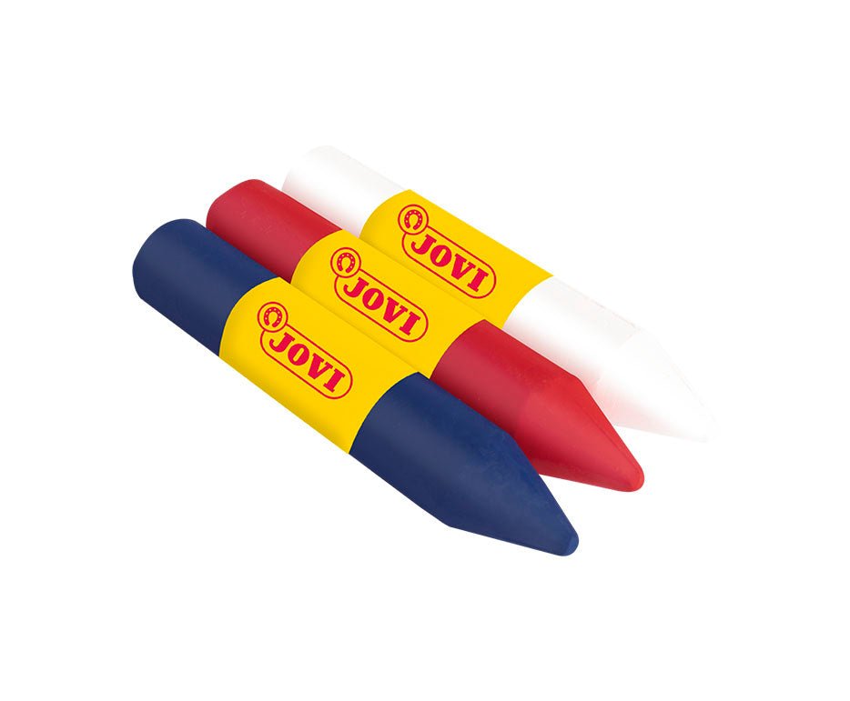 JOVI комплект бои за лице под формата на стик 3 x 5,6 g - бял, червен и син