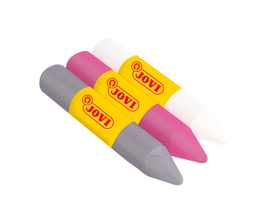 JOVI комплект бои за лице под формата на стик 3 x 5,6 g - розово, сребристо и бяло