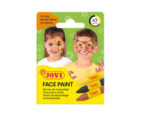 JOVI комплект бои за лице под формата на стик 3 x 5,6 g - жълт, кафяв, черен