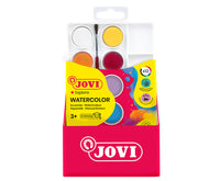 JOVI водни бои ø 22 mm – 12 цвята с четка