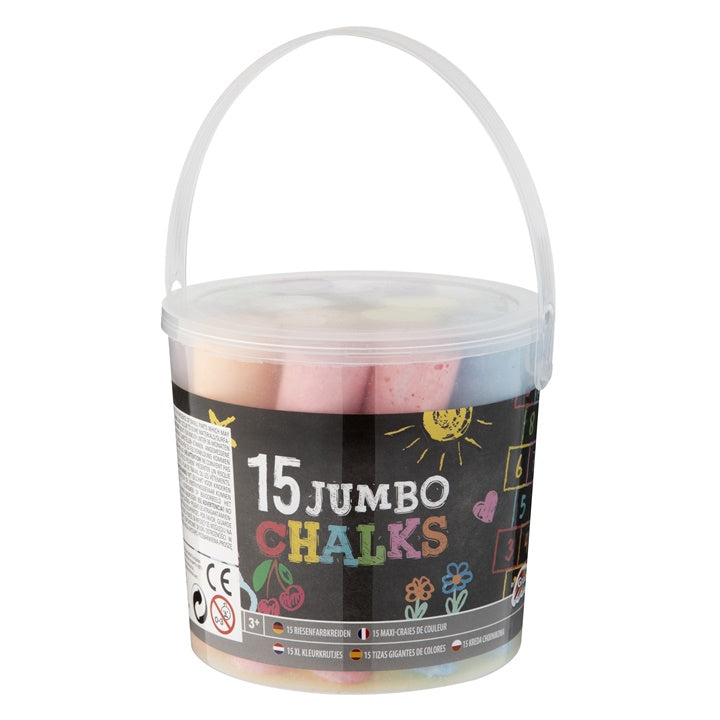 JUMBO Цветни тебешири в кофичка 15 бр. — изображение 1