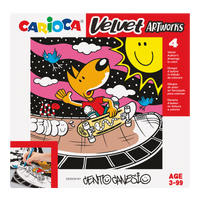 Кадифени картинки за оцветяване Carioca 4 бр. – CENTO Sport