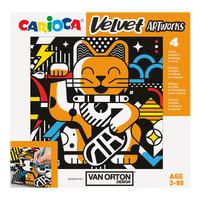 Кадифени картинки за оцветяване Carioca 4 бр. – VAN ORTON Art