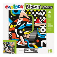 Кадифени картинки за оцветяване Carioca 4 бр. – VAN ORTON Street