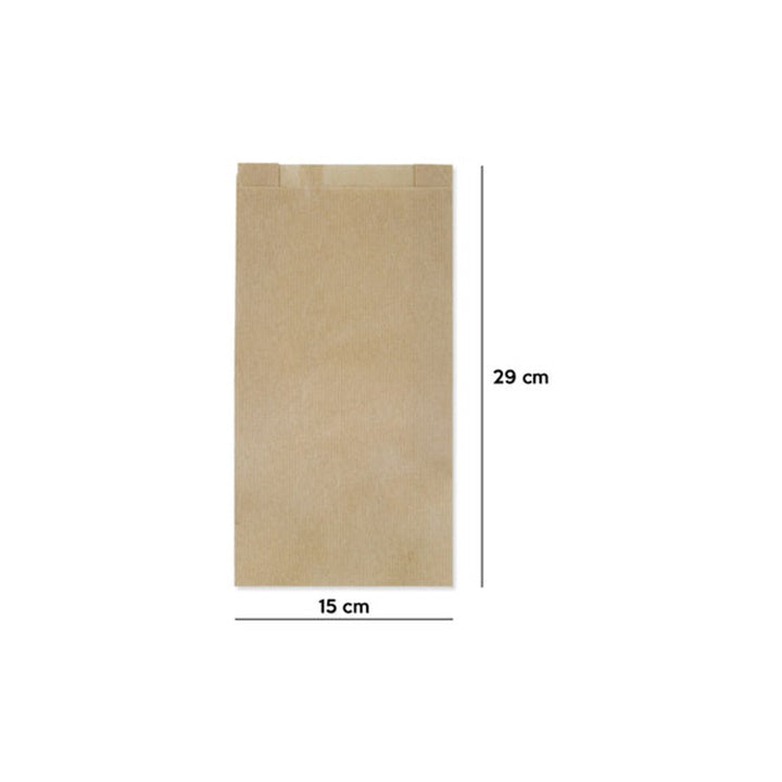 Кафява хартиена торбичка 150x290 mm 10 бр. — изображение 2
