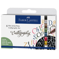 Калиграфски химикалки Faber-Castell Pitt / комплект от 8 броя — изображение 1