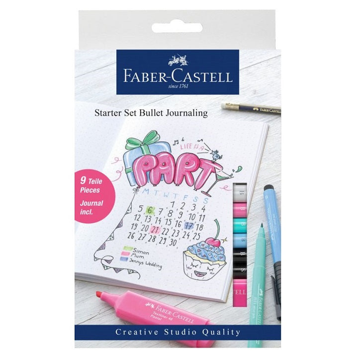 Калиграфски химикалки Faber-Castell Pitt / комплект за начинаещи с тетрадка — изображение 1