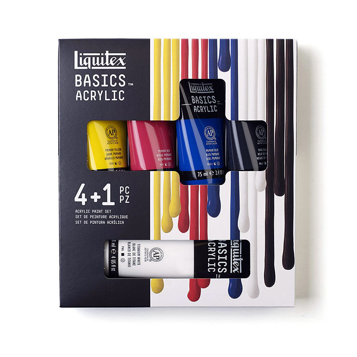 Комплект акрилни бои Liquitex Basics - 4x75 мл + 1x118 мл — изображение 1
