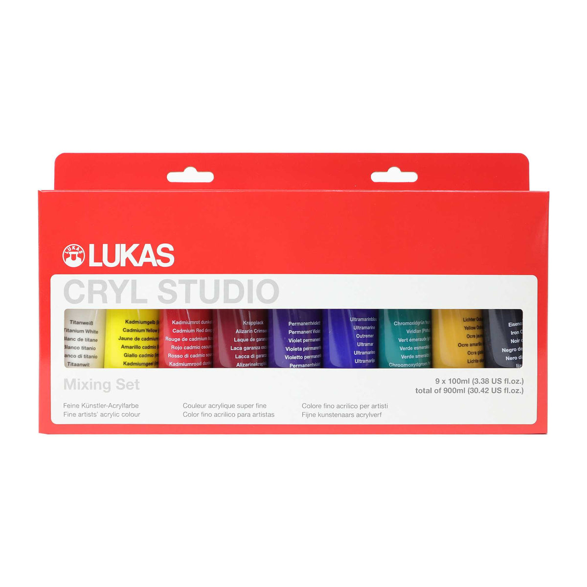 Комплект акрилни бои LUKAS Cryl Studio 9 x 100 ml – 1