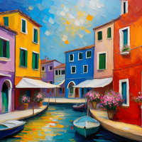 Комплект акрилни бои Molenaer 6 x 75 ml - микс от цветове