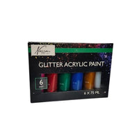Комплект акрилни бои Nassau 6x75ml GLITTER — изображение 1