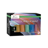 Комплект акрилни бои Nassau 6x75ml METALLIC — изображение 1