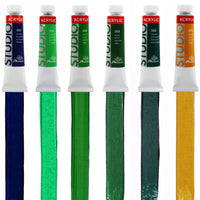 Комплект акрилни бои Phoenix Studio 24 x 12 ml + четки и палитра
