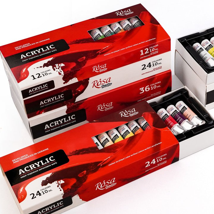 Комплект акрилни бои ROSA STUDIO | 12x10 ml — изображение 3