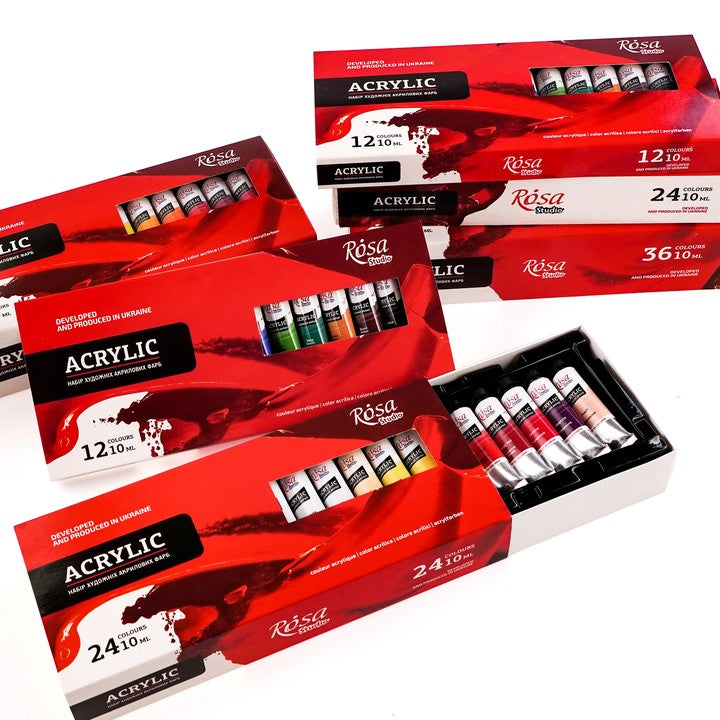 Комплект акрилни бои ROSA STUDIO | 12x10 ml — изображение 4