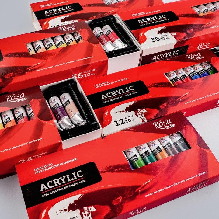 Комплект акрилни бои ROSA STUDIO | 12x10 ml — изображение 5