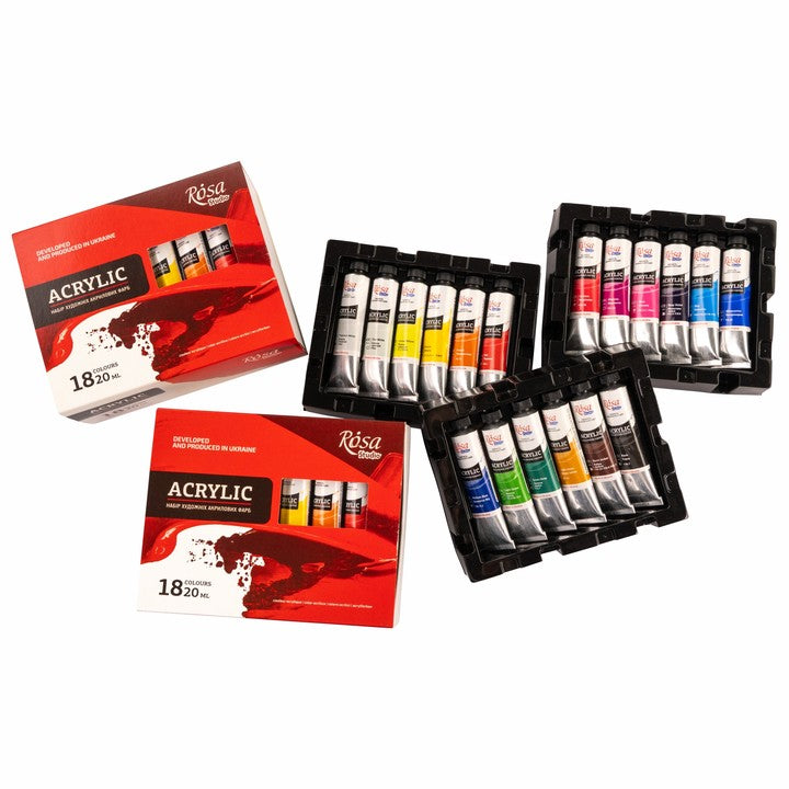 Комплект акрилни бои ROSA STUDIO | 18x20 ml — изображение 3