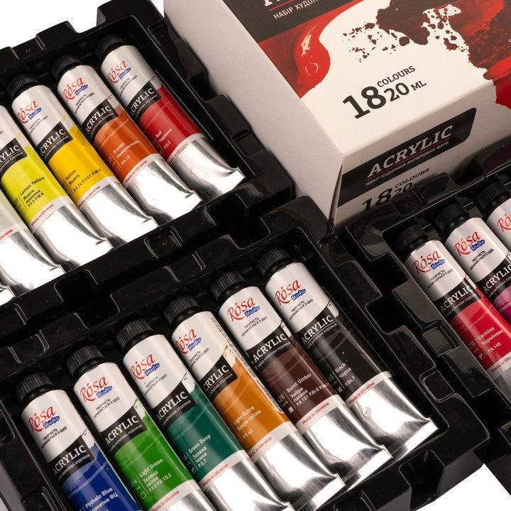 Комплект акрилни бои ROSA STUDIO | 18x20 ml — изображение 4