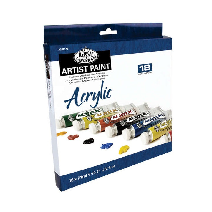 Комплект акрилни бои Royal & Langnickel - 18x21 мл — изображение 1