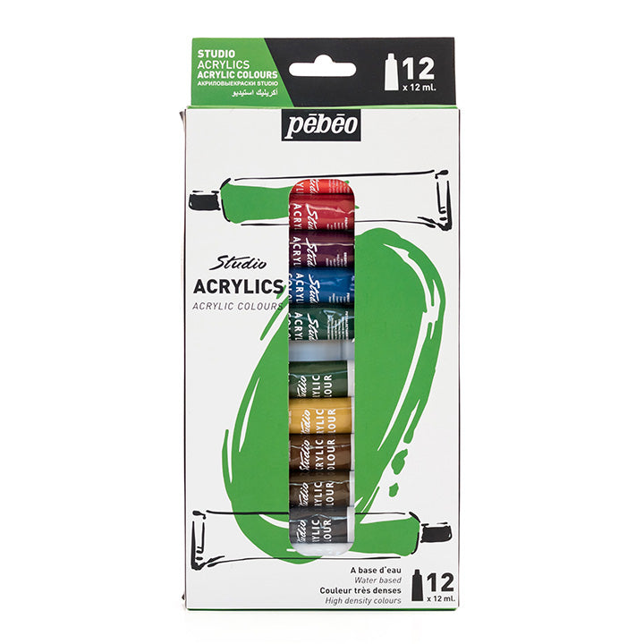 Комплект акрилни бои Studio Pebeo 12 x 12 мл — изображение 1