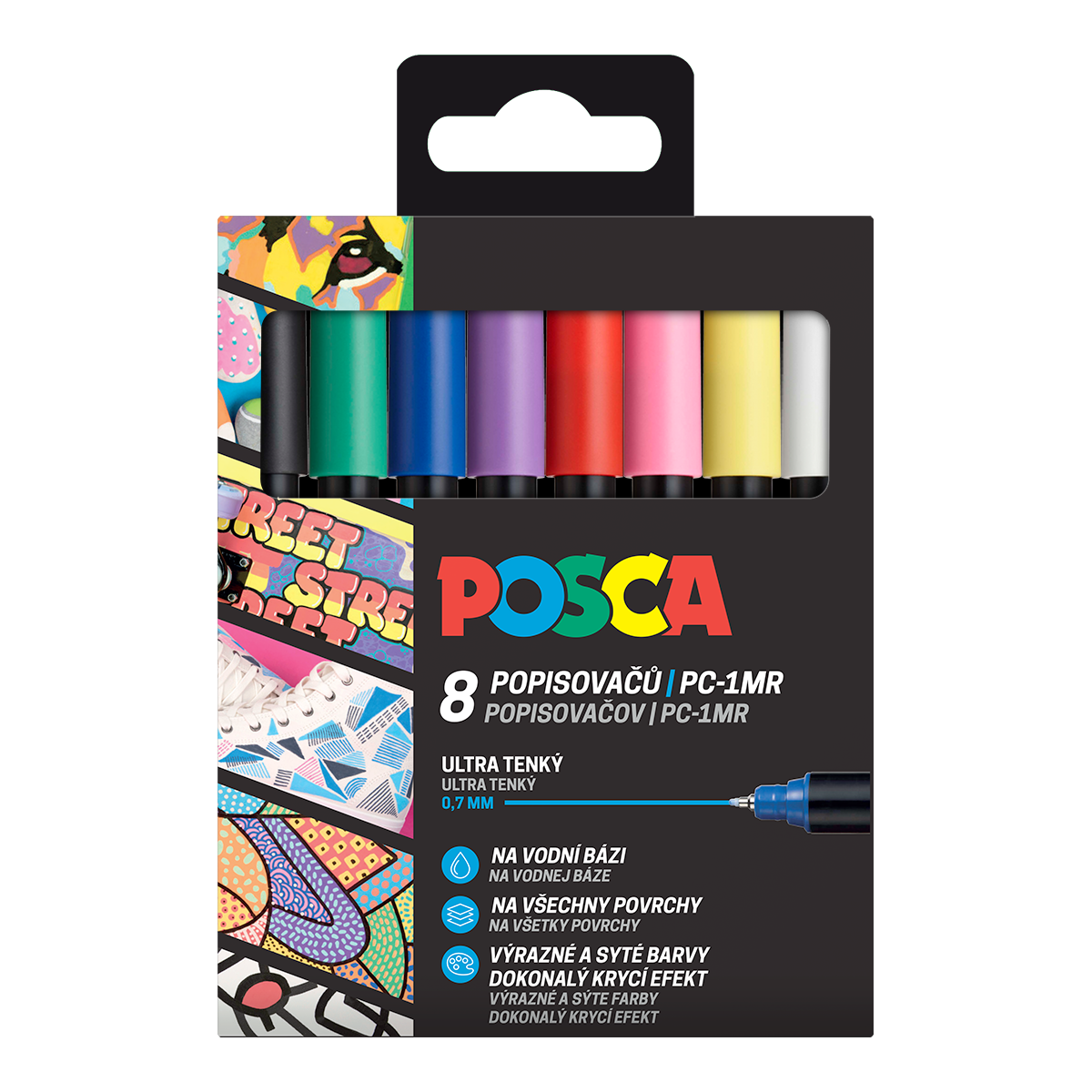 Комплект акрилни маркери Posca (8 бр.)