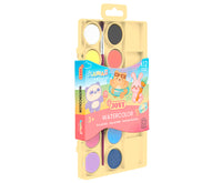 Комплект акварелни бои JOVI Kawaii 22 mm - 12 бр. с четка
