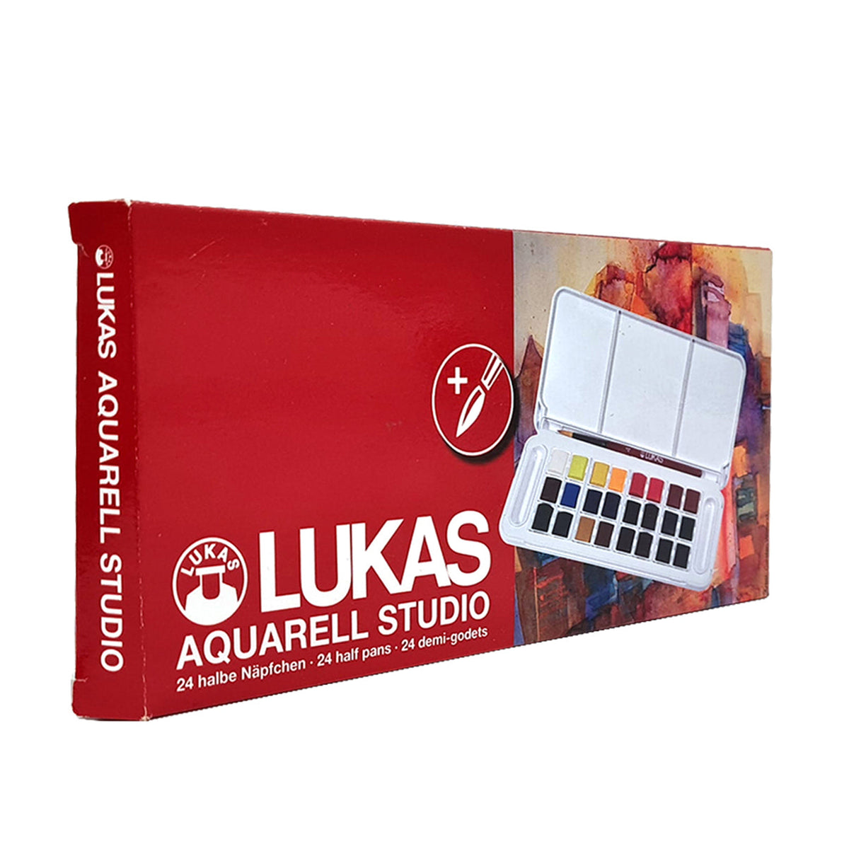 Комплект акварелни бои LUKAS Studio в пластмасова кутия - 24 бр.