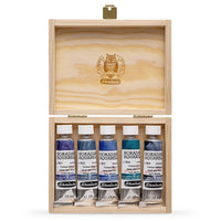 Комплект акварелни бои в тубички Schmincke Super Granulation 5x15 ml - дълбоко море — изображение 1