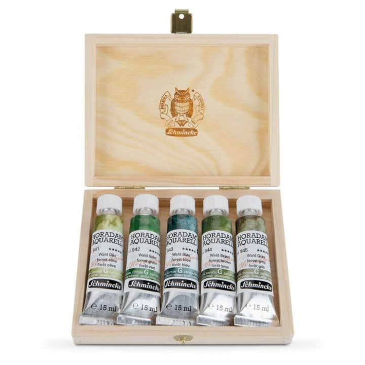 Комплект акварелни бои в тубички Schmincke Super Granulation 5x15 ml - Гора — изображение 1