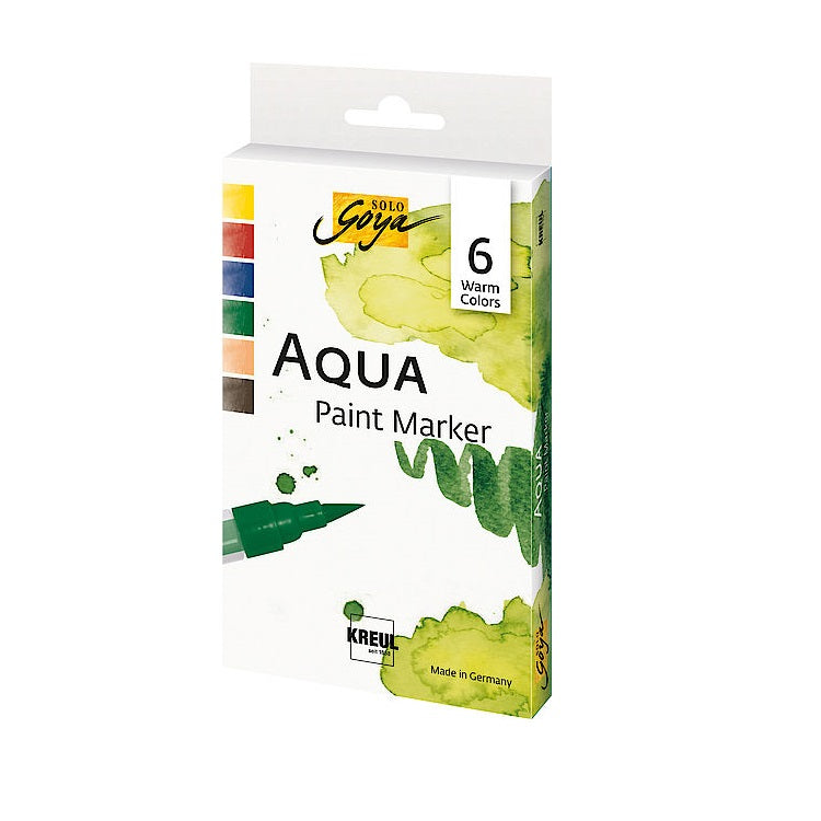 Комплект акварелни фломастери Aqua Solo Goya Warm Colors - 6 броя — изображение 1