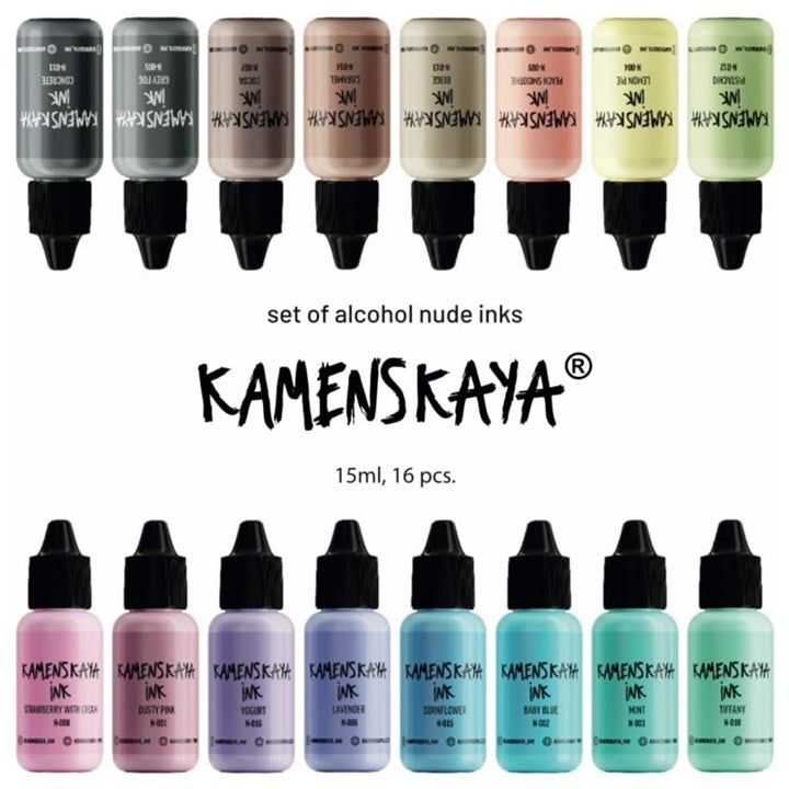 Комплект алкохолни мастила NUDE KAMENSKAYA 16 x 15 ml — изображение 2