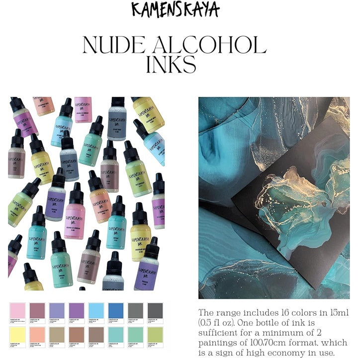 Комплект алкохолни мастила NUDE KAMENSKAYA 16 x 15 ml — изображение 4
