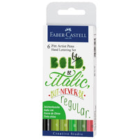 Комплект арт маркери PITT Hand Lettering Bold - 6 бр — изображение 1