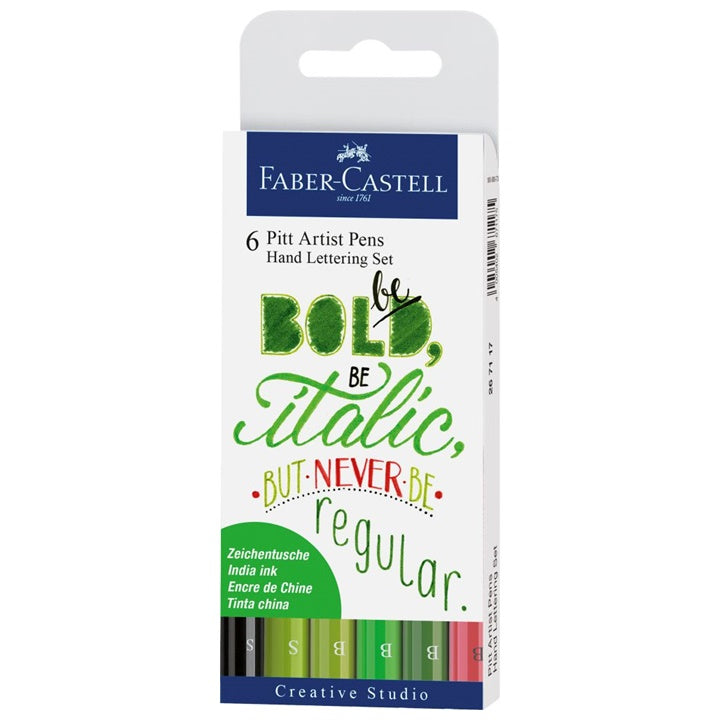 Комплект арт маркери PITT Hand Lettering Bold - 6 бр — изображение 1