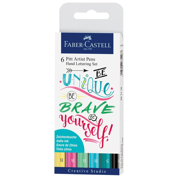 Комплект арт маркери PITT Hand Lettering Unique - 6 бр — изображение 1