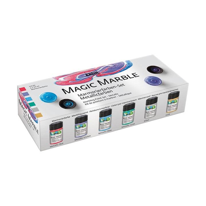 Комплект бои за мраморен ефект Kreul Magic Marble Metallic 6x20 мл — изображение 1