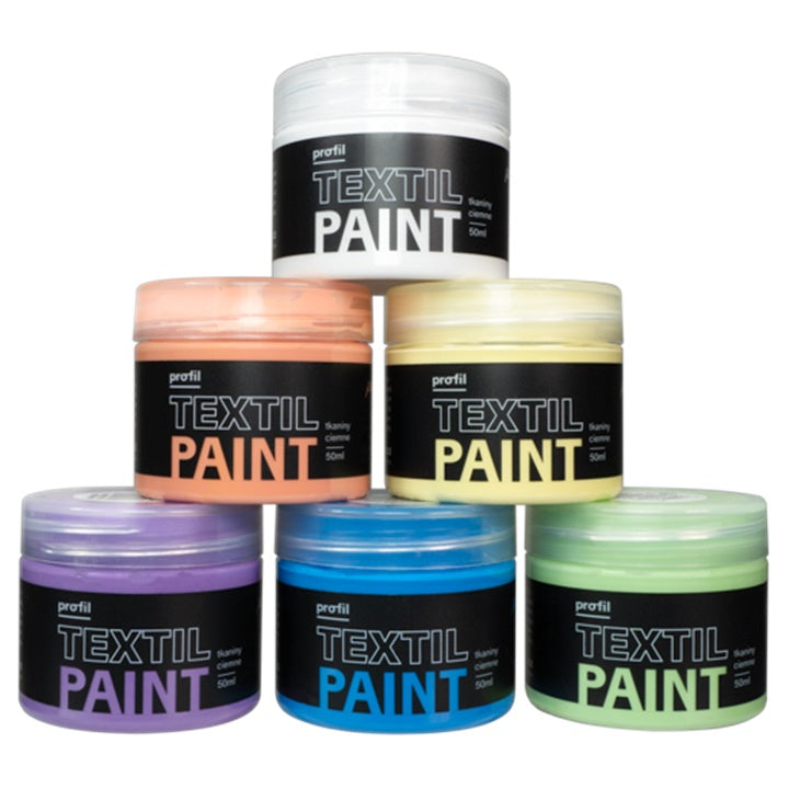 Комплект бои за тъмен текстил Profil - Pastel Candy 6 x 50 ml — изображение 1