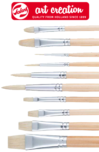Комплект четки ArtCreation 10 броя с естествени влакна — изображение 1
