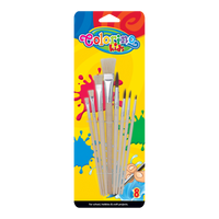 Комплект четки Colorino - плоски и обли, 8 бр.