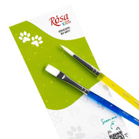 Комплект четки ROSA Kids 2 бр. синтетични | кръгла № 6, плоска № 6 — изображение 2