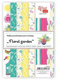 Комплект хартия за скрапбукинг Floral garden 21 x 29.7 см — изображение 1
