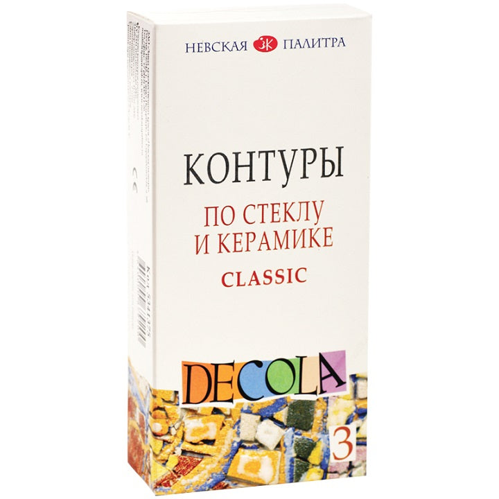 Комплект контур за стъкло и керамика Decola - 3 x 18 мл — изображение 1