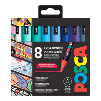 Комплект маркери Posca PC-5M OCEAN, 1,8 – 2,5 mm – 8 бр.